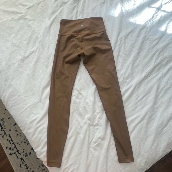 Lululemon wunder under smooth high rise copper matte metallic leggings 4 - Picture 12 of 16